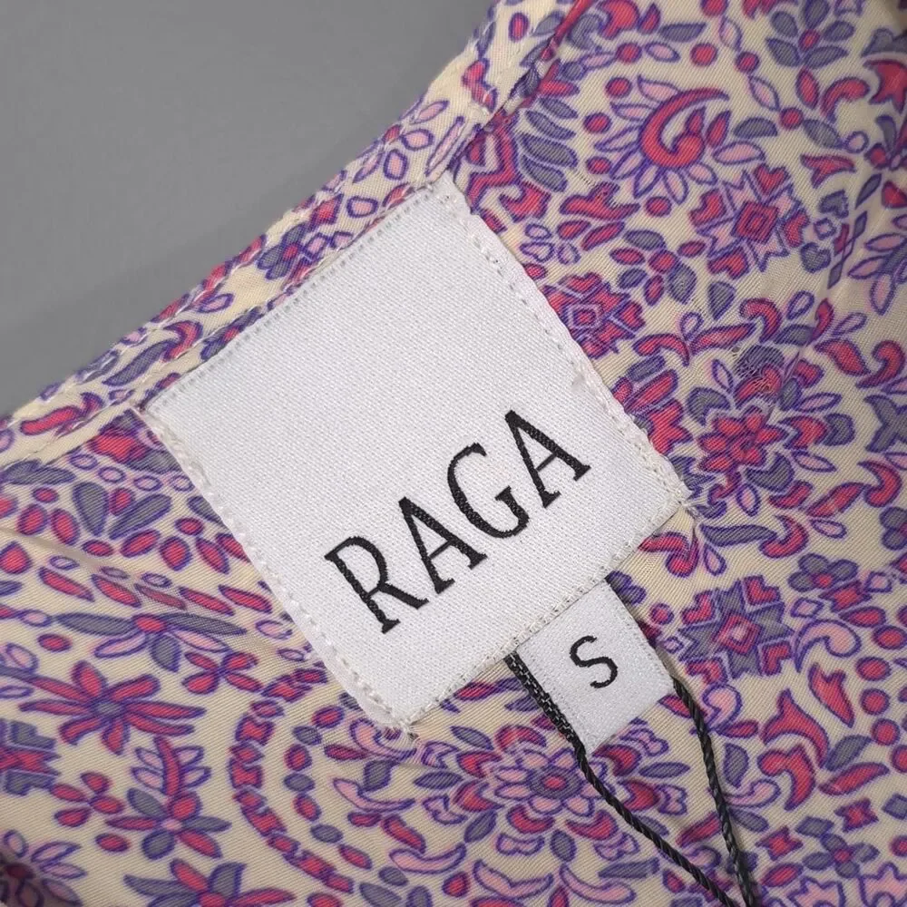 RAGA Women’s New Maxi Dress SMALL Paisley Floral Elastic Waist‎ Boho R5060